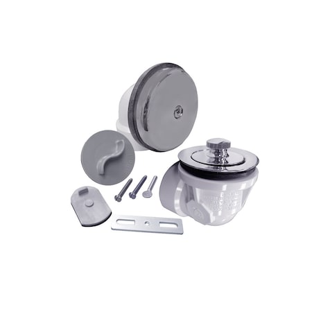 Jones Stephens Chrome Plated One-Hole Lift and Turn Bath Waste Kitwith Test Kit, Standard Half Kit, PVC B07220T